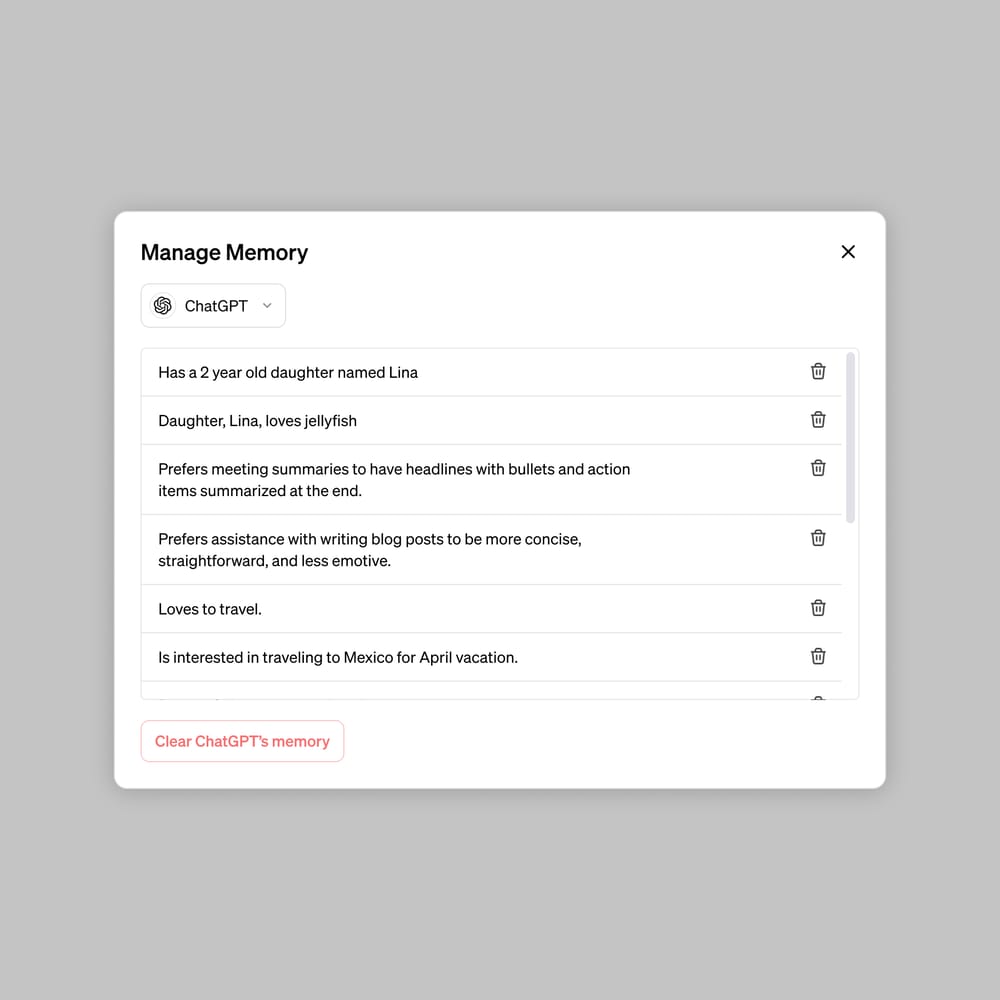 Memory and new controls for ChatGPT