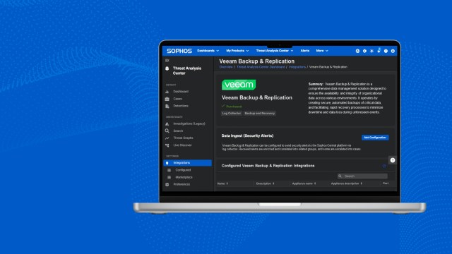 Sophos MDR and Sophos XDR now integrate with Veeam