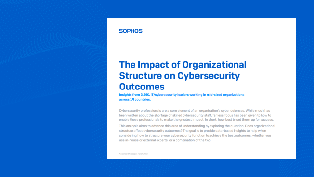 The Impact of Organizational Structure on Cybersecurity Outcomes